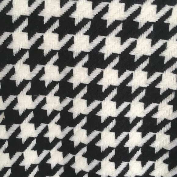 Hot Kiss Houndstooth Belted Black & White Pea Coat Size Small - Picture 4 of 7